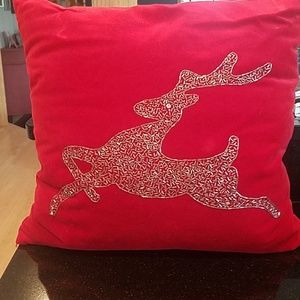 Pier 1 Reindeer pillow holiday